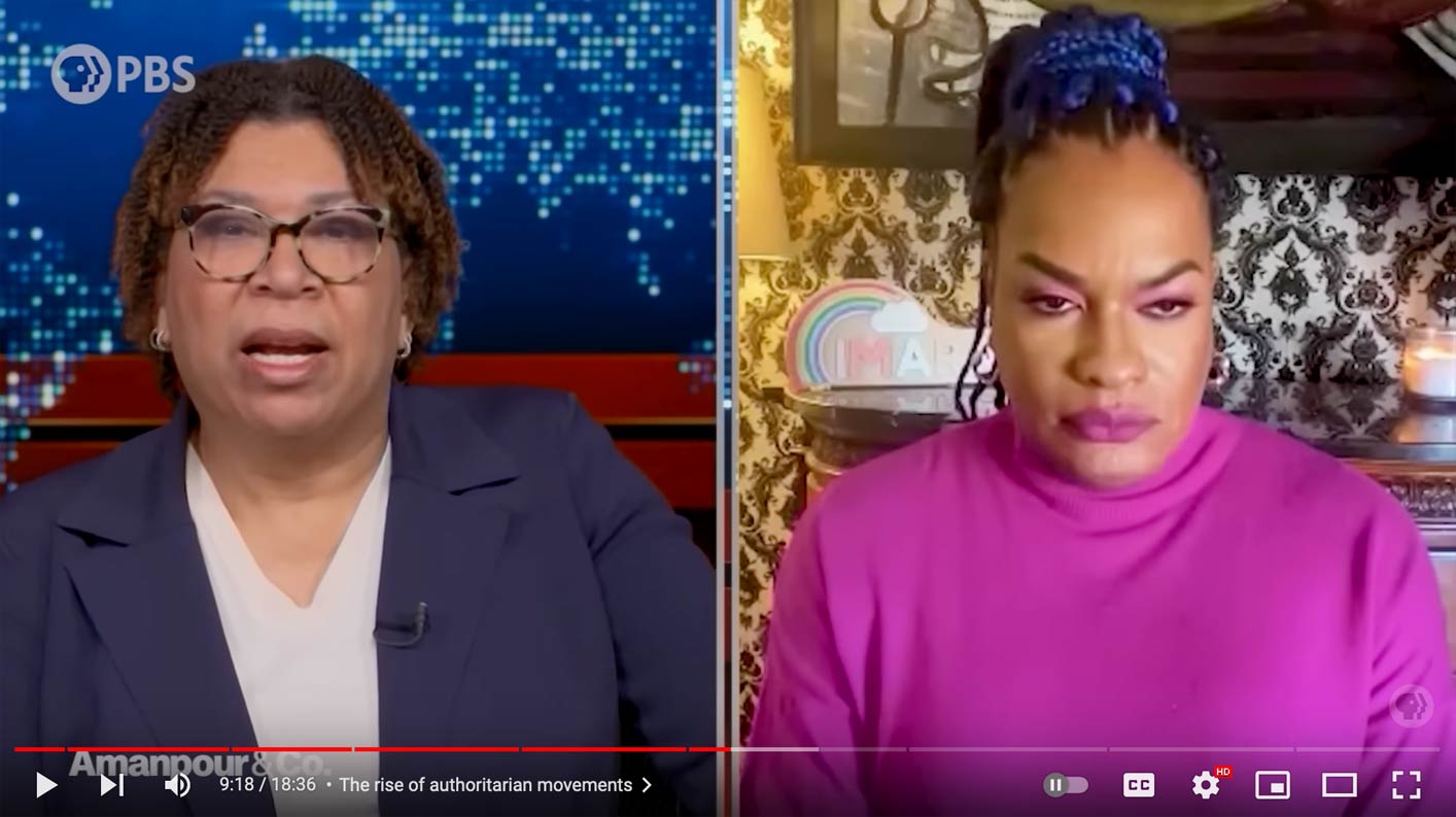 Trans journalist and trans-activist Imara Jones appears in episode of Amanpour and Company on PBS