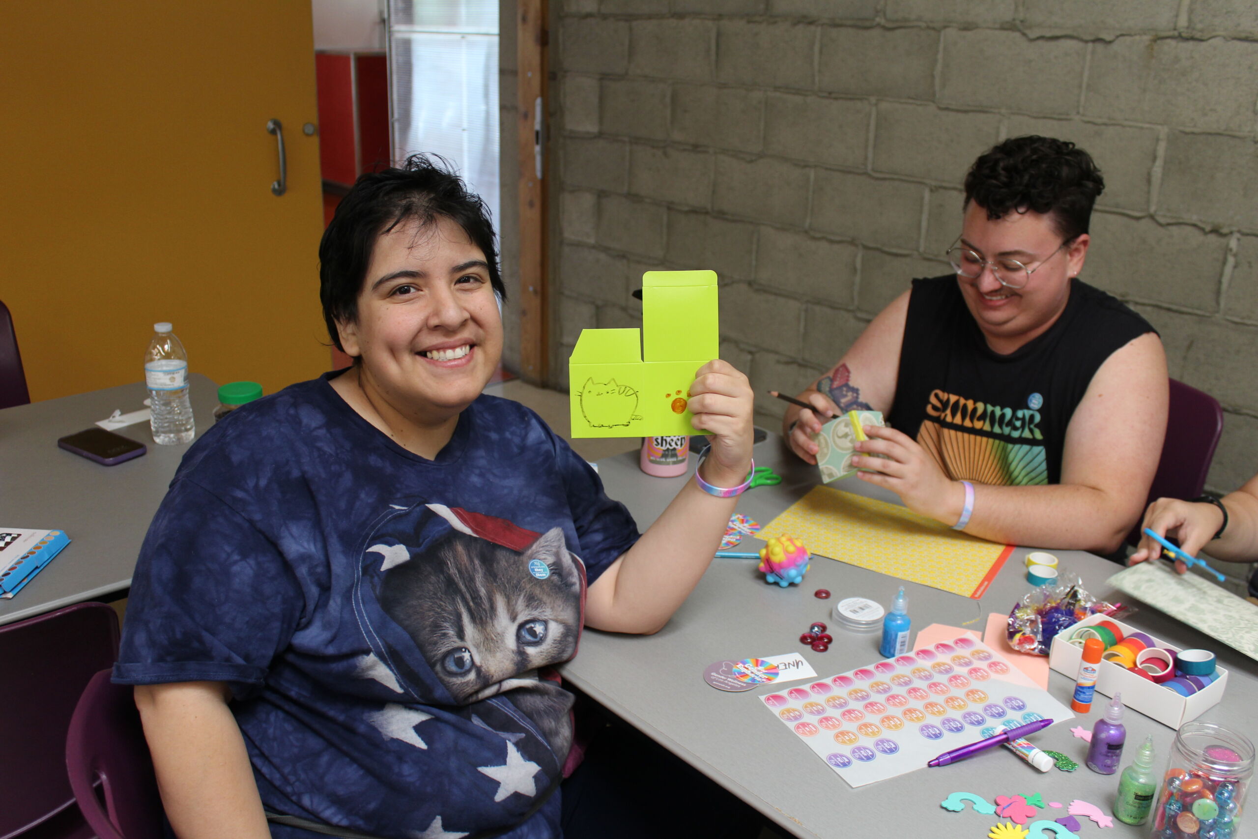 Participants Decorating their Boxes